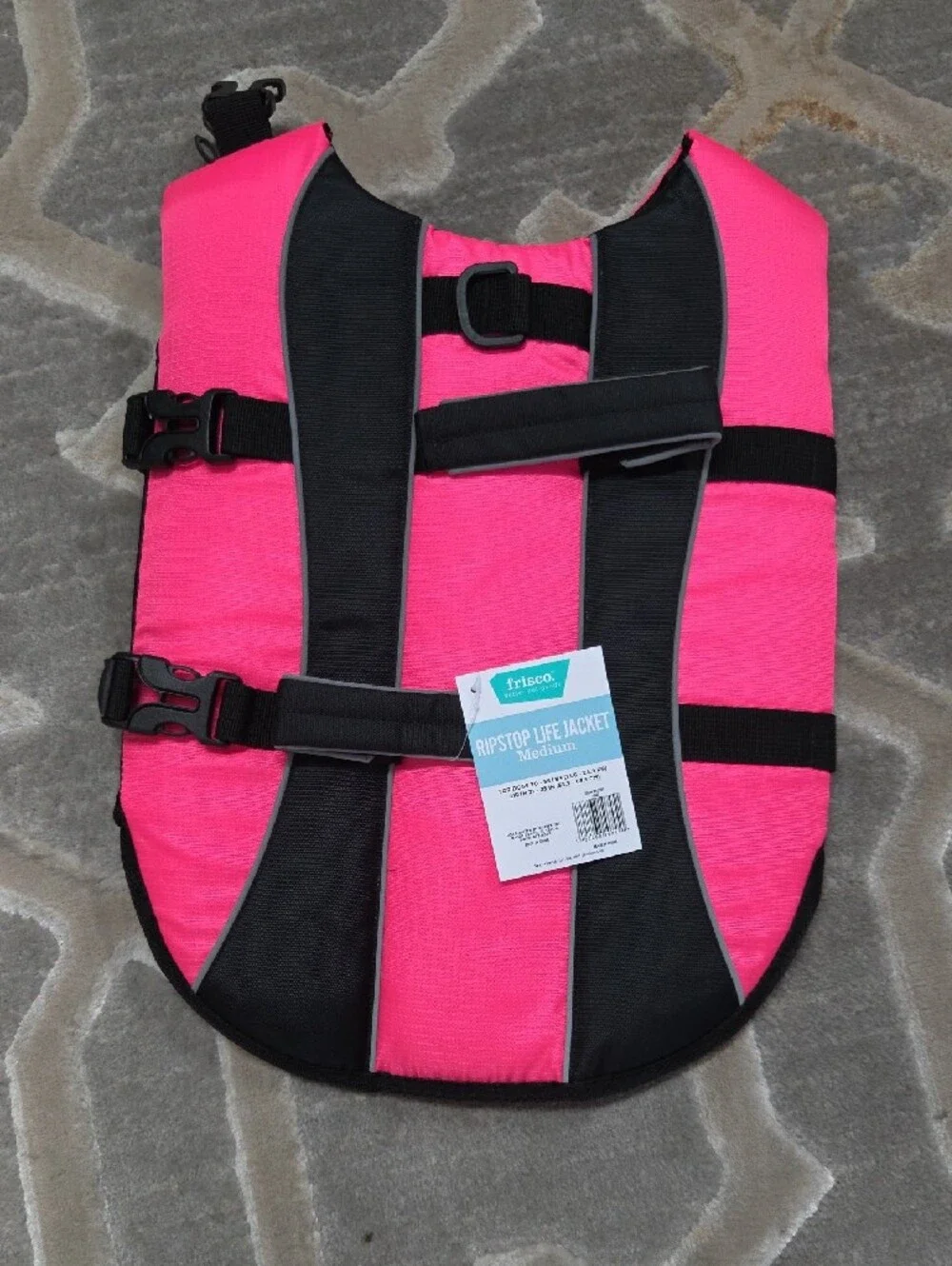 Frisco Pink Ripstop Dog Life Jacket - Medium